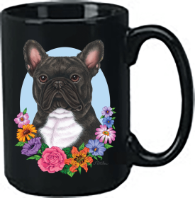 French Bulldog Black/White - Best of Breed Ceramic 15oz Coffee Black Mug