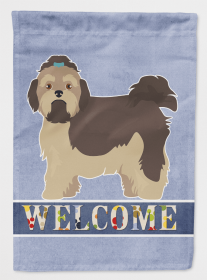 Russian Tsvetnaya Bolonka Lap Dog  Welcome Flag Canvas House Size