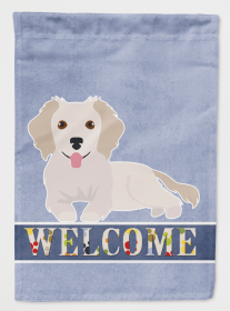 Small Greek Domestic Dog Kokoni #2 Welcome Flag Canvas House Size
