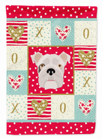 English Bulldog Love Flag Garden Size