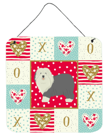 Old English Sheepdog Love Wall or Door Hanging Prints