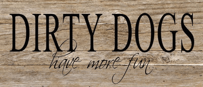Dirty dogs have more fun... Wall Sign