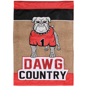Flag Dawg Country Bulldog Burlap 29x42