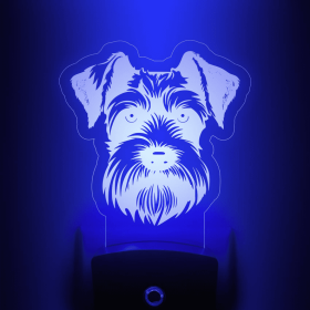 Schnauzer Dog Nightlight | Pet Lover LED Plug In Night Light