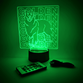 Golden Retriever Breed LED Light Lamp | Gift for Dog Lovers