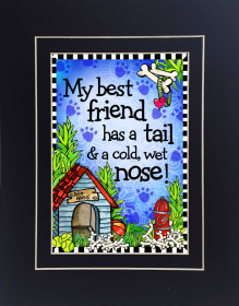 Best Friend Dog (Color: black, size: 8" x 10")