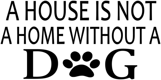 A House Is Not A Home Without A Dog (size: 10" x 20")