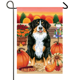 Bernese Mountain Dog -  Best of Breed Autumn Harvest Outdoor Flag (size: House 28" x 40")