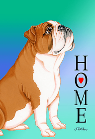 Bulldog - Tomoyo Pitcher Home Garden Flag .. (size: Garden 12" x 17")