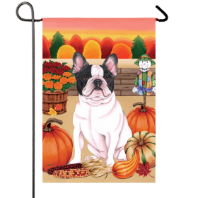 French Bulldog - Best of Breed Autumn Harvest Garden Flag (size: House 28" x 40")