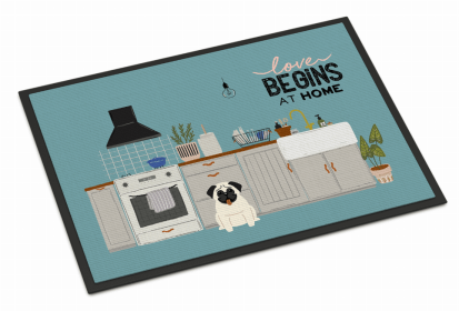Dog Kitchen Scene Indoor or Outdoor Mat (size: 36 x 24)