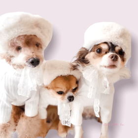 My Furry Beret (Color: CREAM, size: small)