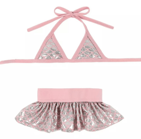 Bark Fifth Ave. Bikini Set (Color: pink, size: X Small)