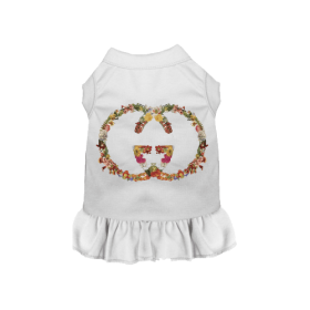 Floral Pucci Dog Dress (Color: White, size: 2X Large)