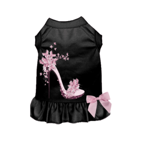 Floral Spring Stiletto Dress (Color: black, size: X Small)