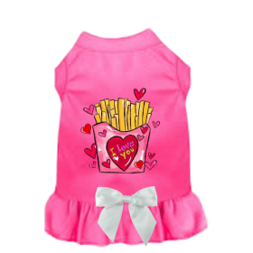 French Fries are My Valentine Dog (Color: pink, size: small)