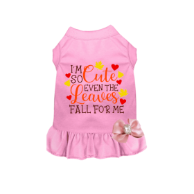 Leaves Fall For Me (Color: pink, size: large)