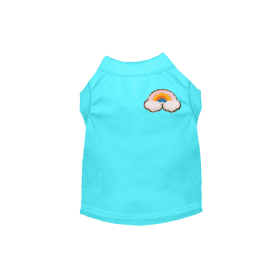 Chenille Rainbow (Color: AQUA, size: 2X Large)