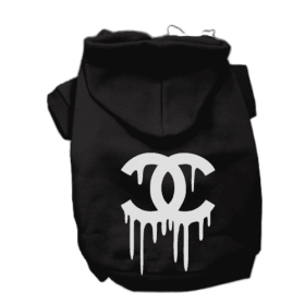 Chewnel Drippy Dog Hoodies (Color: black, size: 2X Large)