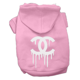 Chewnel Drippy Dog Hoodies (Color: pink, size: X Large)