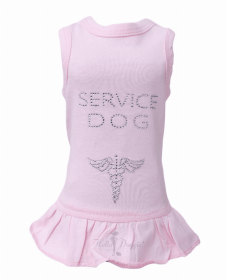 Service Dog Dress (Color: pink, size: medium)
