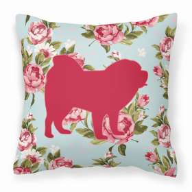 Dog Breed Shabby Chic Fabric Decorative Pillow (Color: Chow Chow, size: 18 x 18)