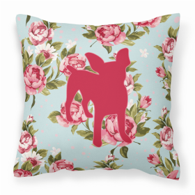 Dog Breed Shabby Chic Fabric Decorative Pillow (Color: Chihuahua  1, size: 18 x 18)