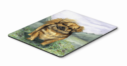 Dog Breed Mouse Pad, Hot Pad or Trivet (Color: Tibetan Spaniel, size: 9.5 x 8)