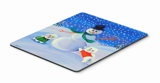 Dog Breed Themed Mouse Pad, Hot Pad or Trivet (Color: Bichon Frise, size: 9.5 x 8)