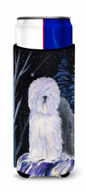 Starry Night Old English Sheepdog Ultra Hugger for slim cans (Color: SS8406MUK, size: 4 x 6.5)