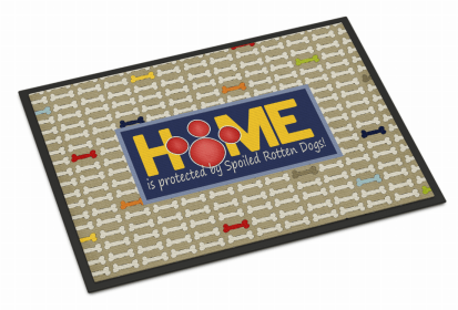 Home is protected by spoiled rotten dogs Mat (Color: Home is protected by spoiled rotten dogs, size: 27 x 18)
