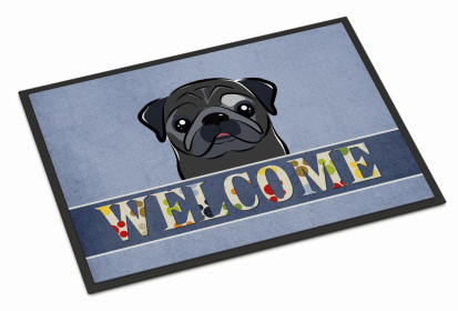 Dog Breed Themed Welcome Indoor or Outdoor Mat (Color: Wire Haired Fox Terrier Spoiled Dog Lives Here, size: 27 x 18)