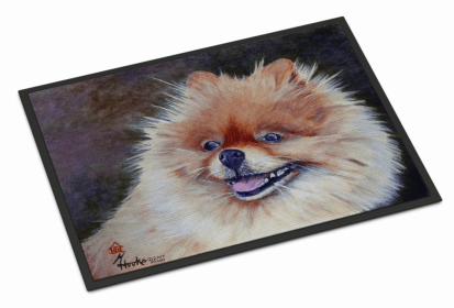 Dog Breed Themed Indoor or Outdoor Mat (Color: Pomeranian, size: 27 x 18)