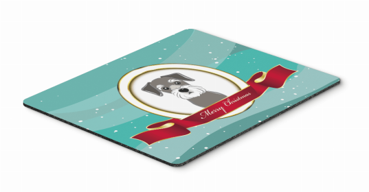 Dog Breed Merry Christmas Mouse Pad, Hot Pad or Trivet (Color: Schnauzer, size: 9.5 x 8)