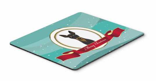 Dog Breed Merry Christmas Mouse Pad, Hot Pad or Trivet (Color: Miniature Pinscher, size: 9.5 x 8)