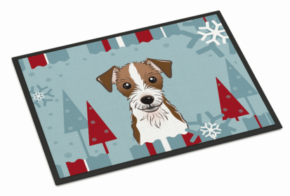 Winter Holiday Dog Art Indoor or Outdoor Mat (size: 36 x 24)