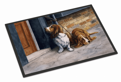Dog Breed Themed Indoor or Outdoor Mat (Color: Bassets Basset Hound, size: 36 x 24)