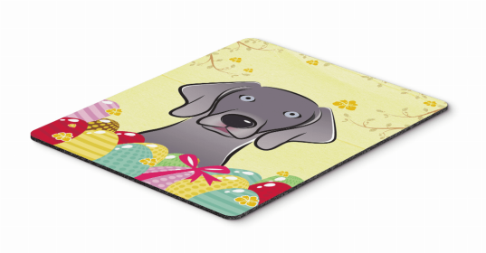 Dog Breed Easter Egg Hunt Mouse Pad, Hot Pad or Trivet (Color: Weimaraner, size: 9.5 x 8)
