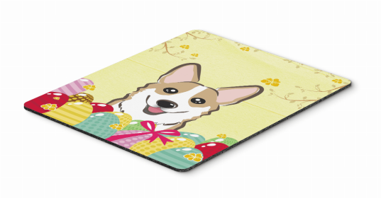 Dog Breed Easter Egg Hunt Mouse Pad, Hot Pad or Trivet (Color: Corgi - Sable, size: 9.5 x 8)