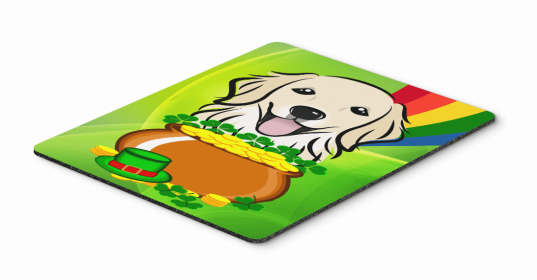 Dog Breed St. Patrick's Day Mouse Pad, Hot Pad or Trivet (Color: Golden Retriever, size: 9.5 x 8)