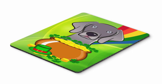 Dog Breed St. Patrick's Day Mouse Pad, Hot Pad or Trivet (Color: Weimaraner, size: 9.5 x 8)