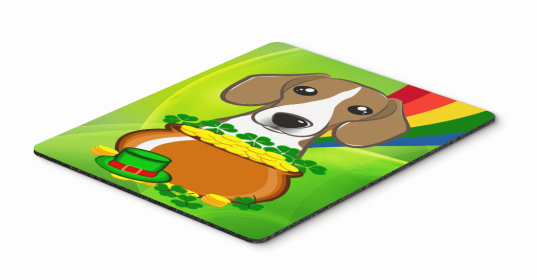 Dog Breed St. Patrick's Day Mouse Pad, Hot Pad or Trivet (Color: Beagle, size: 9.5 x 8)