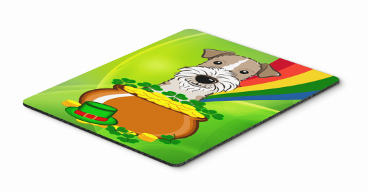 Dog Breed St. Patrick's Day Mouse Pad, Hot Pad or Trivet (Color: Fox Terrier, size: 9.5 x 8)