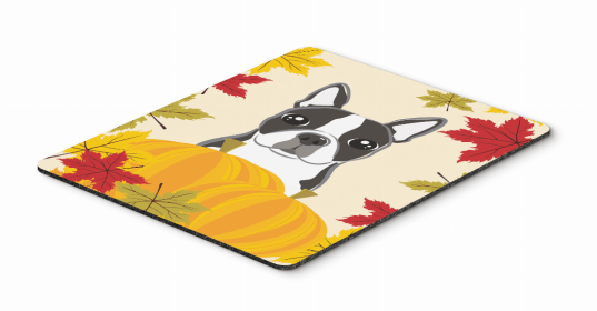 Dog Breed Thanksgiving Mouse Pad, Hot Pad or Trivet (Color: Boston Terrier, size: 9.5 x 8)