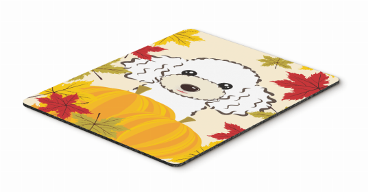Dog Breed Thanksgiving Mouse Pad, Hot Pad or Trivet (Color: Poodle - White, size: 9.5 x 8)