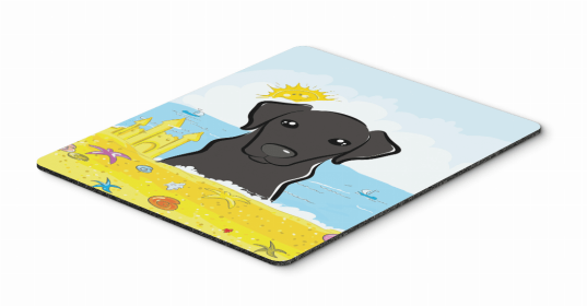 Dog Breed Summer Beach Mouse Pad, Hot Pad or Trivet (Color: Labrador - Black, size: 9.5 x 8)