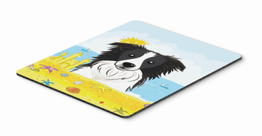 Dog Breed Summer Beach Mouse Pad, Hot Pad or Trivet (Color: Border Collie, size: 9.5 x 8)