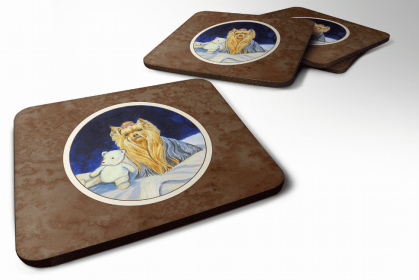 Dog Breed Terrier Group Foam Coaster (Color: Yorkshire Terrier, size: 3.5 x 3.5)