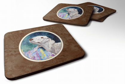Dog Breed Terrier Group Foam Coaster (Color: Bedlington Terrier, size: 3.5 x 3.5)