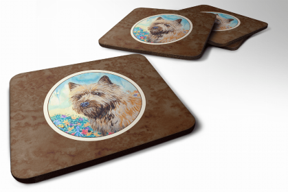 Dog Breed Terrier Group Foam Coaster (Color: Cairn Terrier, size: 3.5 x 3.5)